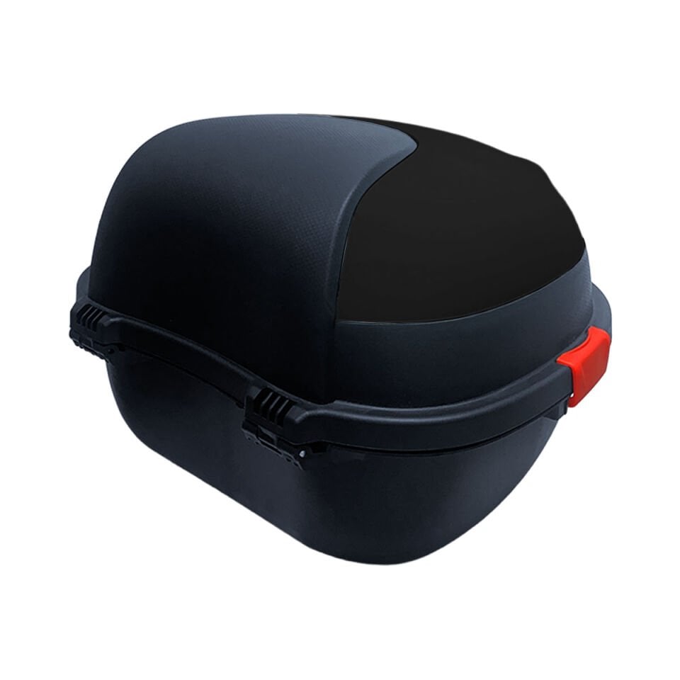 WHEELIE XT11-FS 28 Litre Motosiklet Arka Çanta Mat Siyah Su Geçirmez ABS Top Case Çift Kilitleme Üniversal