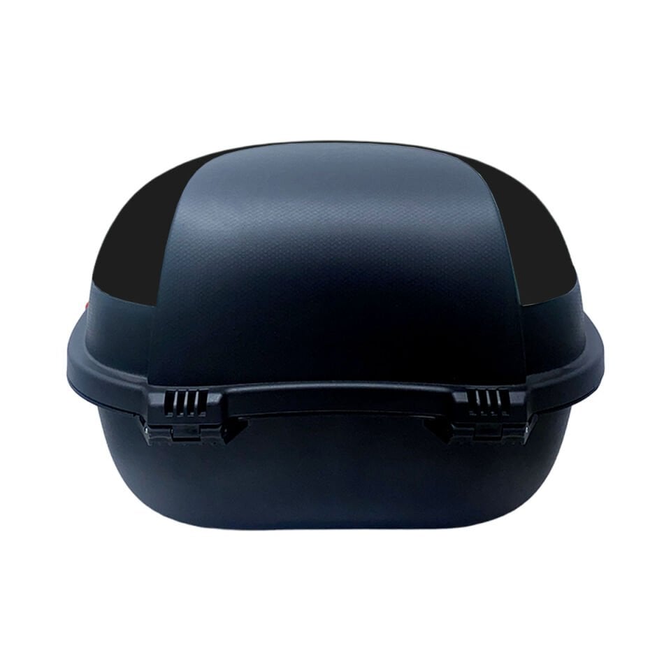 WHEELIE XT11-FS 28 Litre Motosiklet Arka Çanta Mat Siyah Su Geçirmez ABS Top Case Çift Kilitleme Üniversal