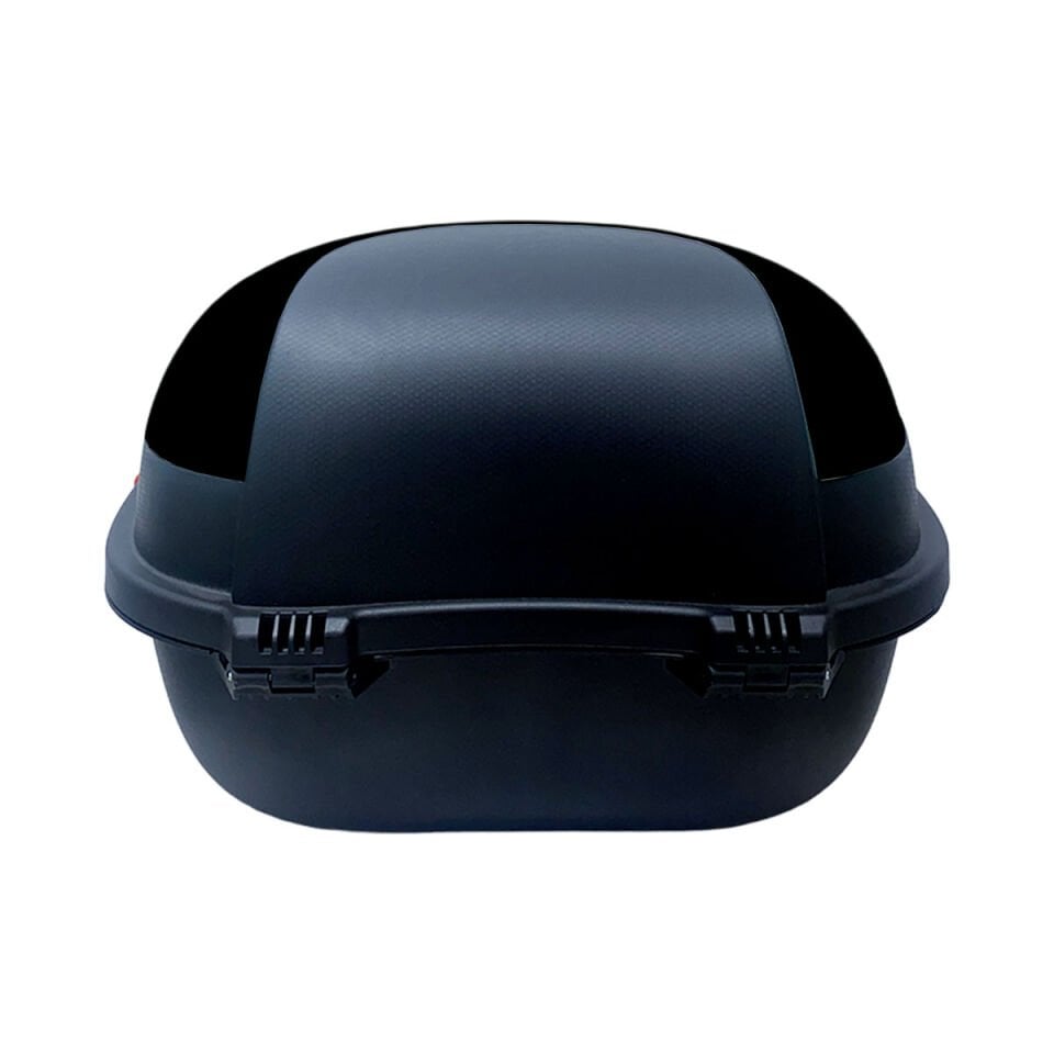 WHEELIE XT11-B 28 Litre Motosiklet Arka Çanta Siyah Parlak Su Geçirmez ABS Top Case Çift Kilitleme Üniversal