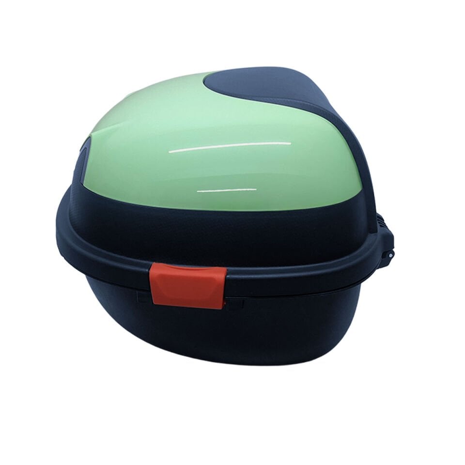 WHEELIE XT11-LG 28 Litre Motosiklet Arka Çanta Açık Yeşil Parlak Su Geçirmez ABS Çift Kilitleme Üniversal