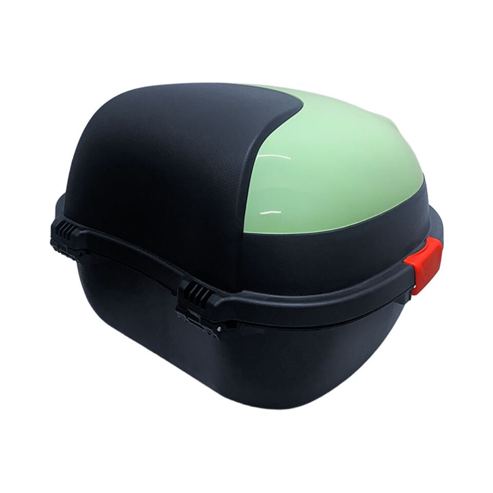 WHEELIE XT11-LG 28 Litre Motosiklet Arka Çanta Açık Yeşil Parlak Su Geçirmez ABS Çift Kilitleme Üniversal