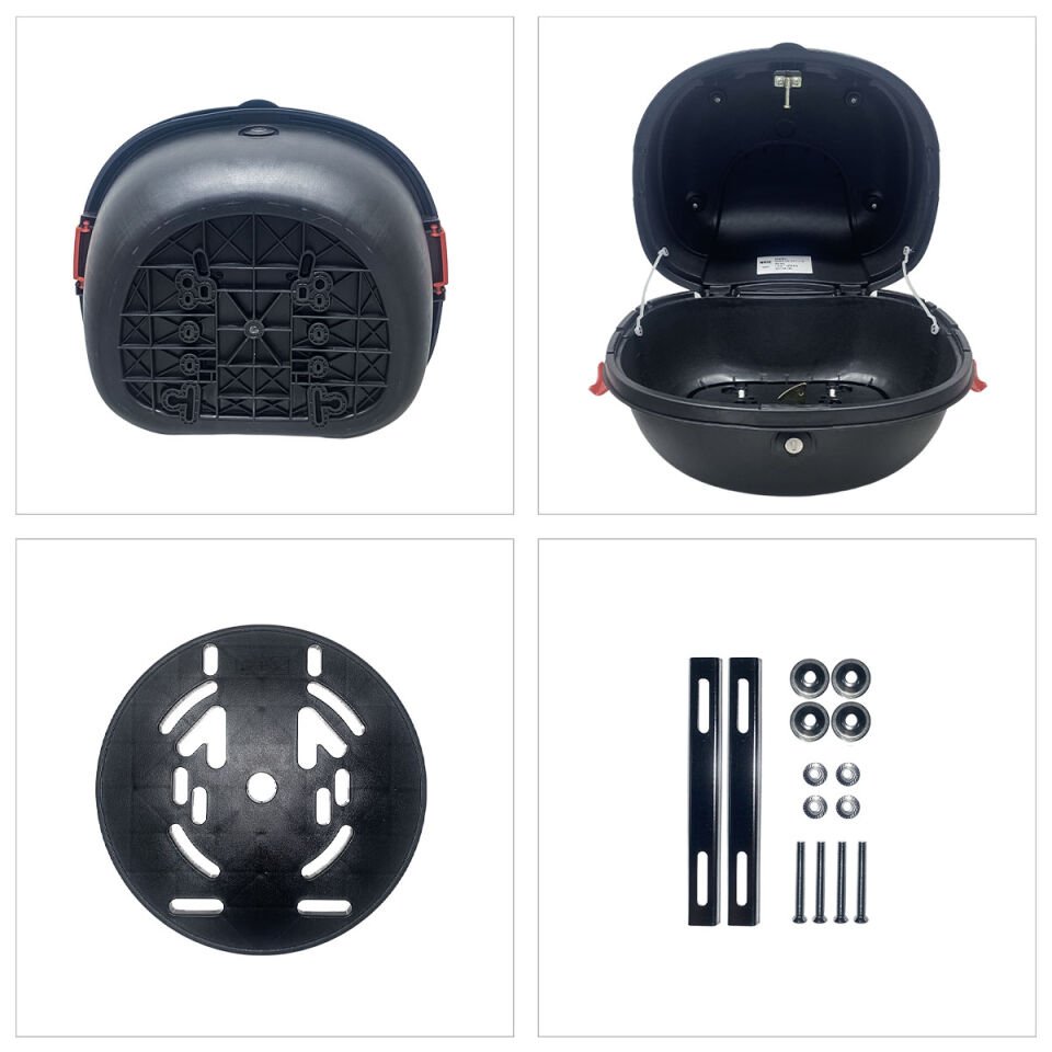 WHEELIE XT11-LG 28 Litre Motosiklet Arka Çanta Açık Yeşil Parlak Su Geçirmez ABS Çift Kilitleme Üniversal