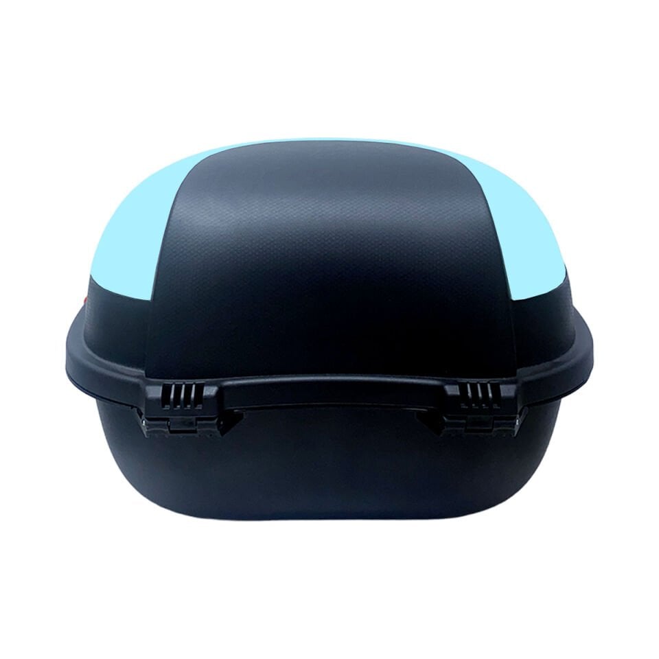 WHEELIE XT11-LB 28 Litre Motosiklet Arka Çanta Açık Mavi Parlak Su Geçirmez ABS Çift Kilitleme Üniversal