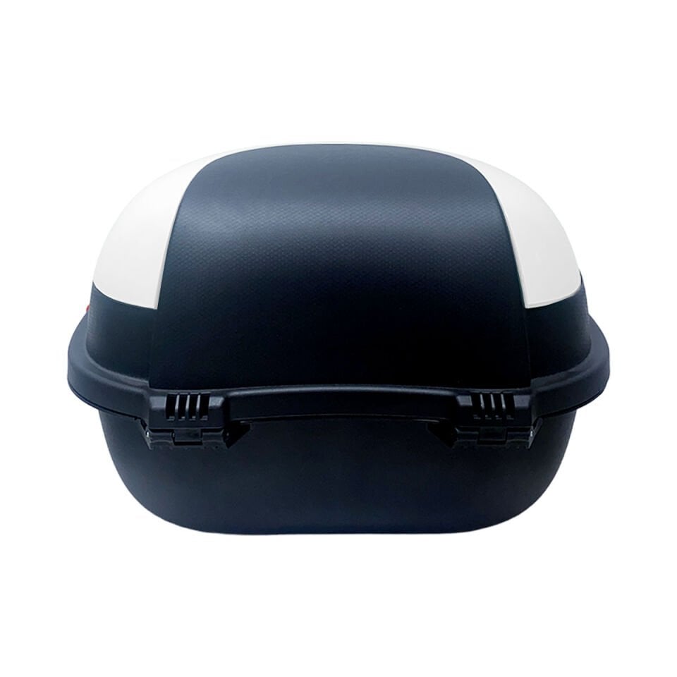 WHEELIE XT11-W 28 Litre Motosiklet Arka Çanta Beyaz Parlak Su Geçirmez ABS Top Case Çift Kilitleme Üniversal