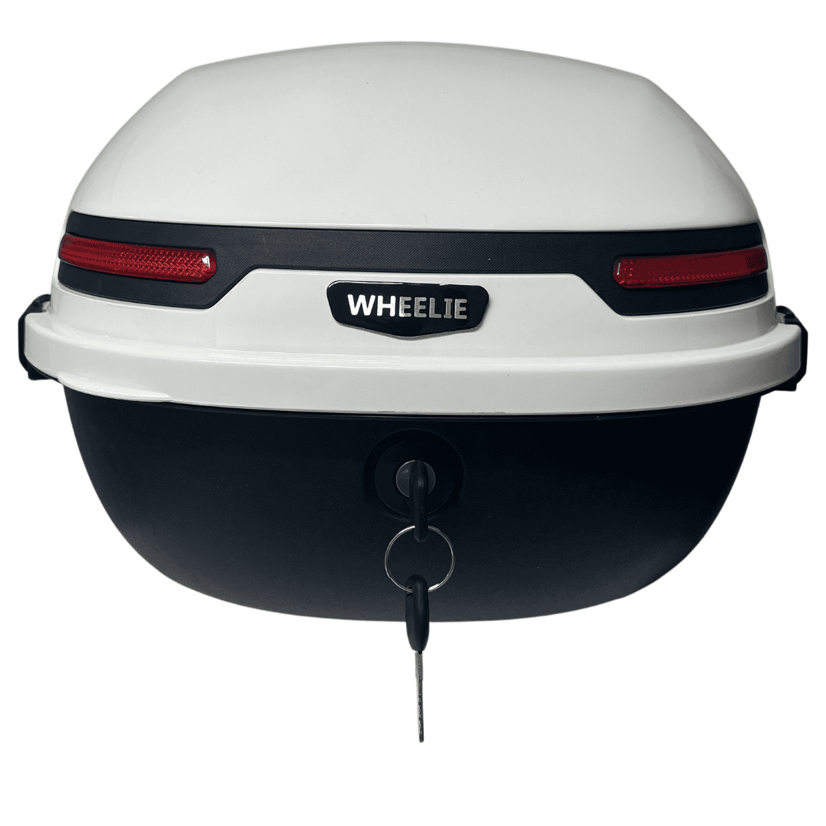 WHEELIE XT21-W 28 Litre Motosiklet Arka Çanta Beyaz Parlak Su Geçirmez ABS Top Case Çift Kilitleme Üniversal