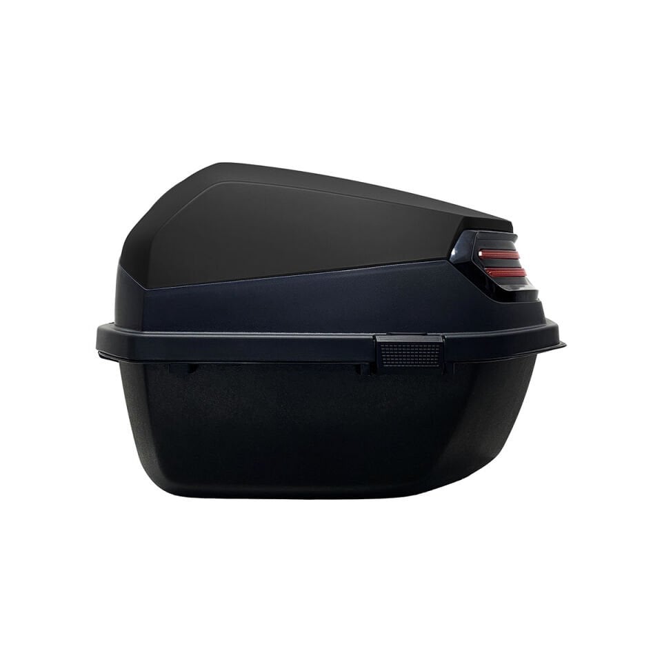 WHEELIE XT08-FS 32 Litre Motosiklet Arka Çanta Mat Siyah Su Geçirmez ABS Top Case Çift Kilitleme Üniversal