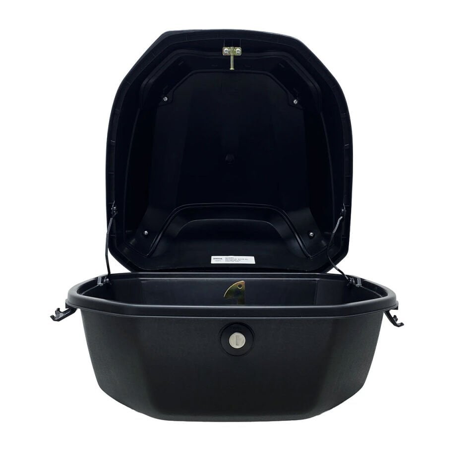 WHEELIE XT08-IW 32 Litre Motosiklet Arka Çanta Fildişi Beyaz Parlak Su Geçirmez ABS Çift Kilitleme Üniversal