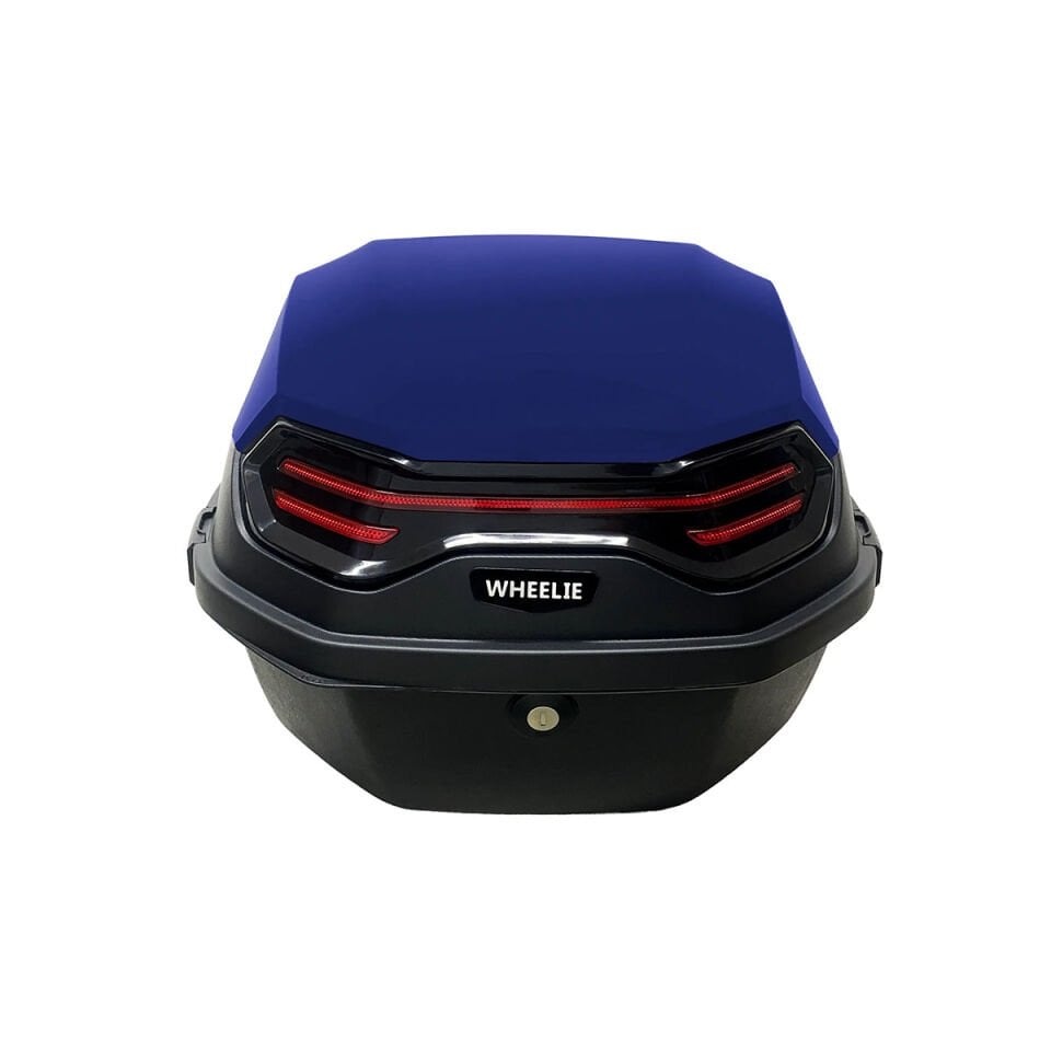 XT08-BL 32 Litre Motosiklet Arka Çanta Mavi Mat Su Geçirmez ABS Çift Kilitleme Üniversal