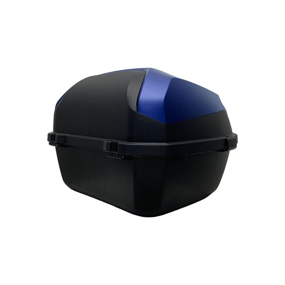 XT08-BL 32 Litre Motosiklet Arka Çanta Mavi Mat Su Geçirmez ABS Çift Kilitleme Üniversal