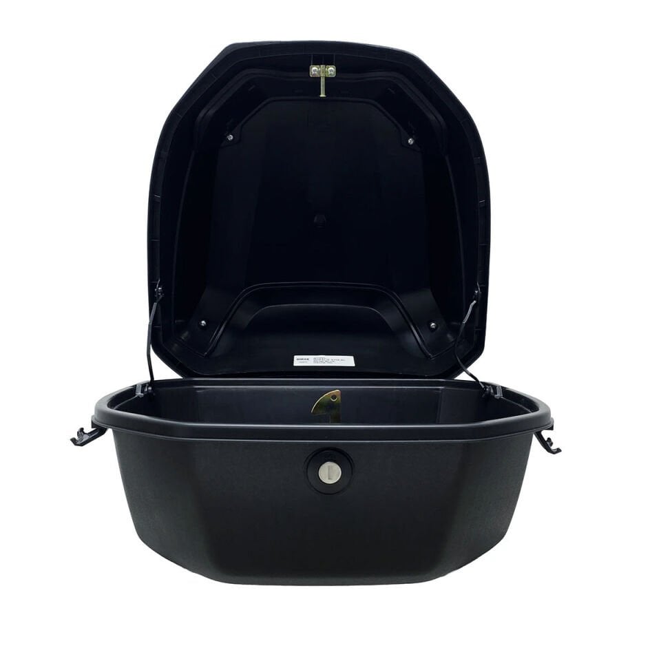 XT08-SW 32 Litre Motosiklet Arka Çanta Gümüş Beyaz Parlak Su Geçirmez ABS Çift Kilitleme Üniversal
