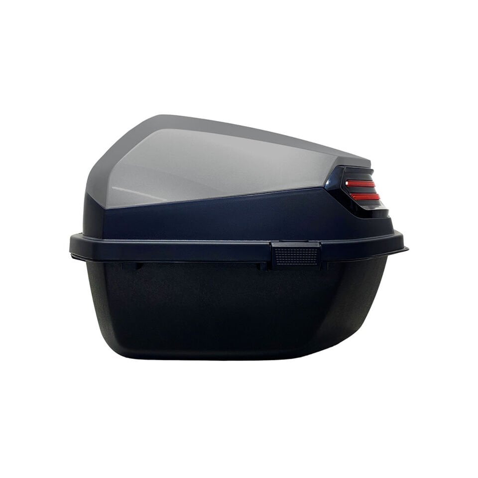 WHEELIE XT08-HG 32 Litre Motosiklet Arka Çanta Honda Gri Parlak Su Geçirmez ABS Çift Kilitleme Üniversal