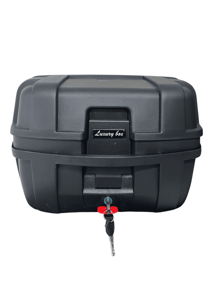 WHEELIE XT730-B 37 Litre Motosiklet Arka Çanta Siyah Su Geçirmez Tak Çıkart Özellikli ABS Top Case Üniversal