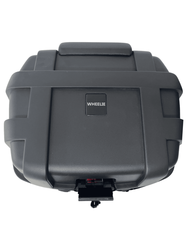 WHEELIE XT730-B 37 Litre Motosiklet Arka Çanta Siyah Su Geçirmez Tak Çıkart Özellikli ABS Top Case Üniversal