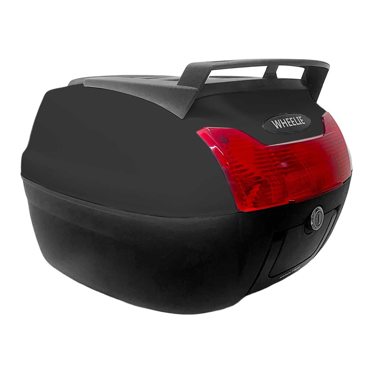 WHEELIE XT60-B 40 Litre Motosiklet Arka Çanta Siyah Su Geçirmez ABS Top Case Bagaj Üniversal