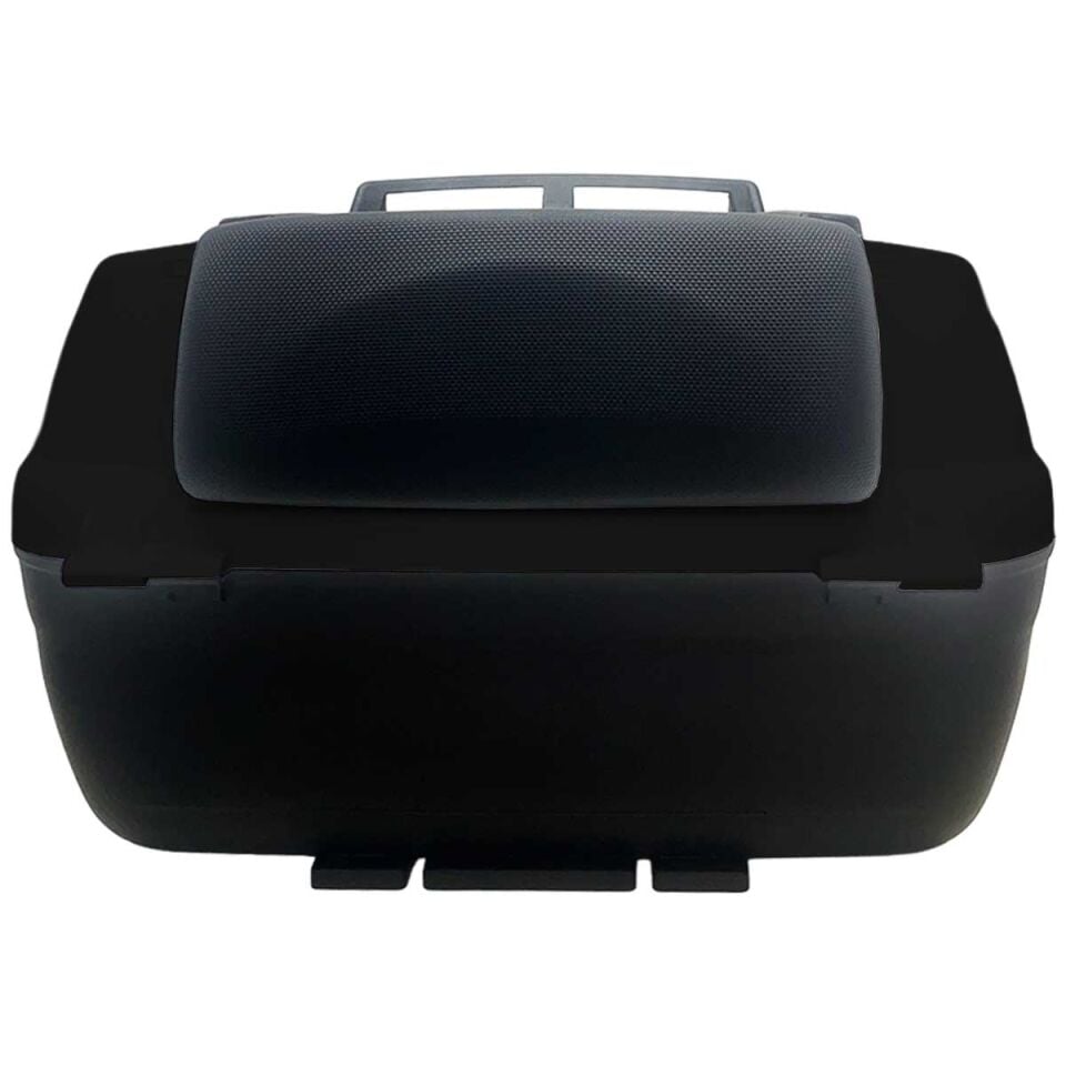 WHEELIE XT60-B 40 Litre Motosiklet Arka Çanta Siyah Su Geçirmez ABS Top Case Bagaj Üniversal