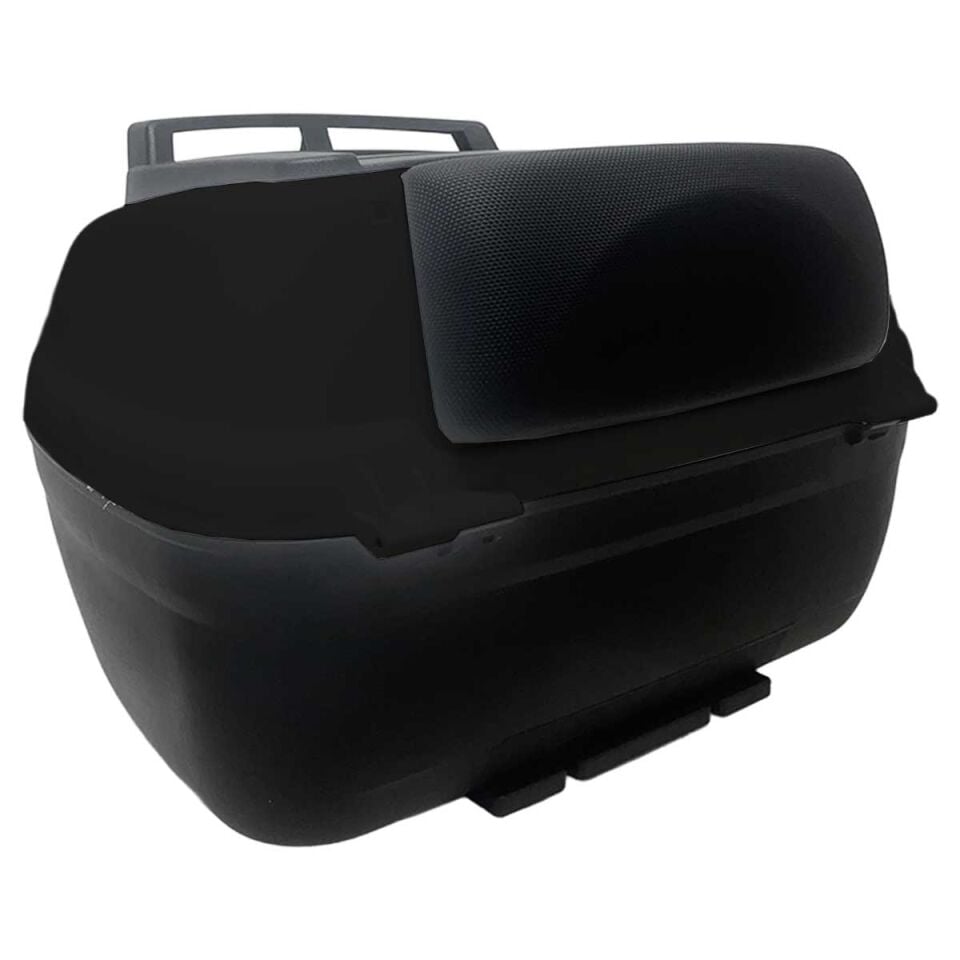 WHEELIE XT60-B 40 Litre Motosiklet Arka Çanta Siyah Su Geçirmez ABS Top Case Bagaj Üniversal