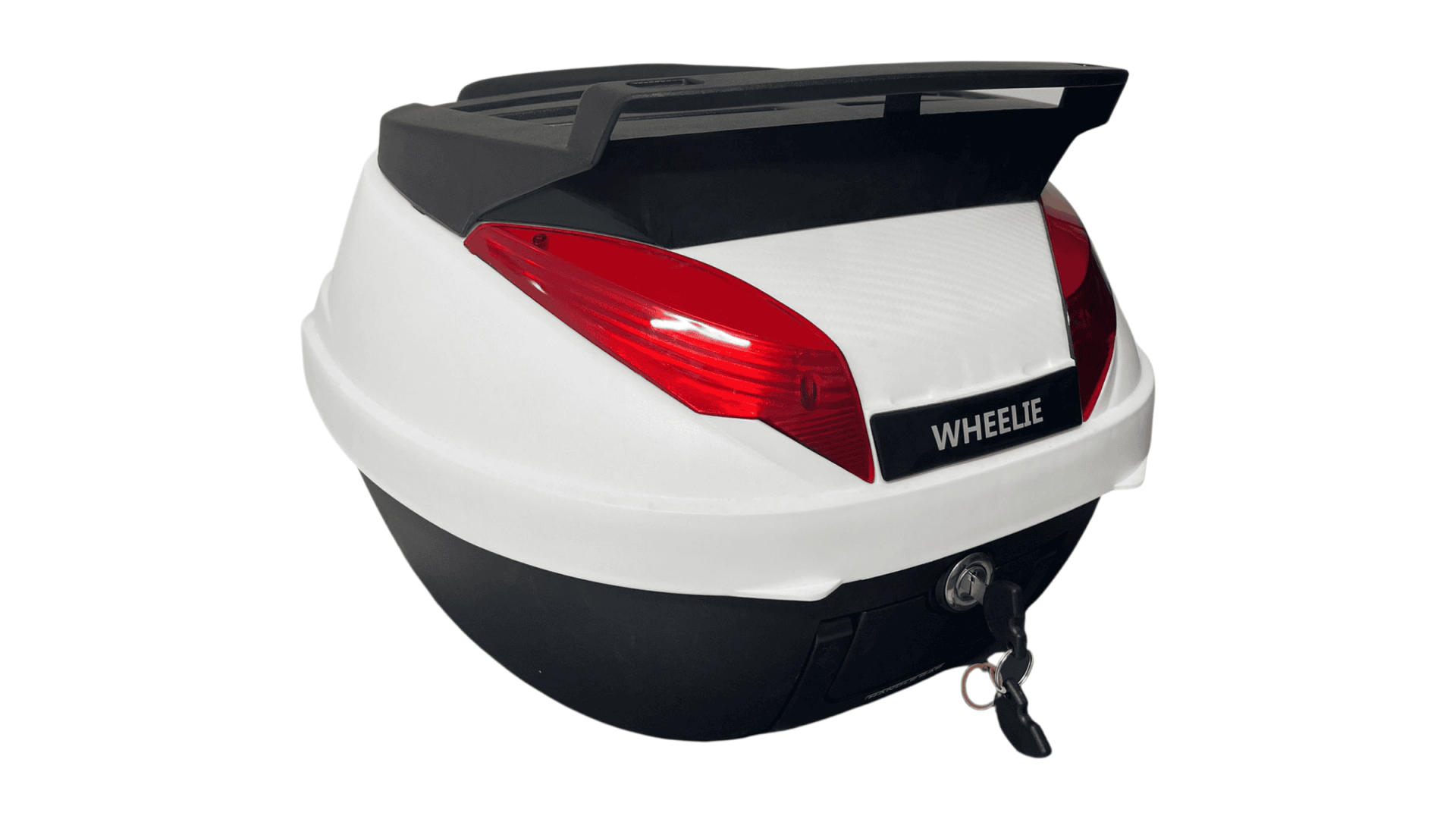 WHEELIE XT63-W 42 Litre Motosiklet Arka Çanta Beyaz Su Geçirmez ABS Top Case Bagaj Üniversal