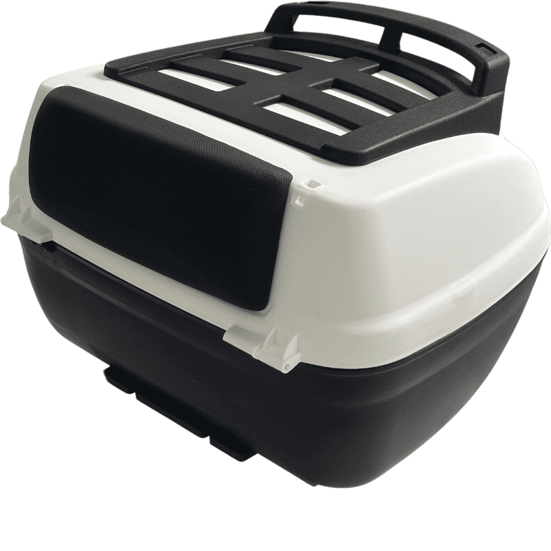 WHEELIE XT63-W 42 Litre Motosiklet Arka Çanta Beyaz Su Geçirmez ABS Top Case Bagaj Üniversal