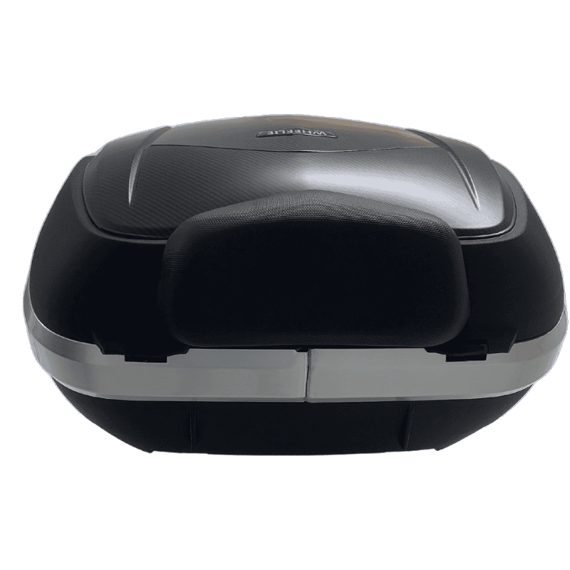 WHEELIE XT68-B 48 Litre Motosiklet Arka Çanta Siyah Su Geçirmez Tak Çıkart Özellikli ABS Top Case Üniversal