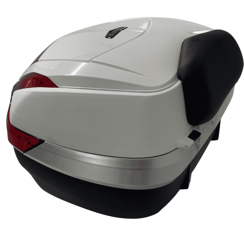 WHEELIE XT68-W 48 Litre Motosiklet Arka Çanta Beyaz Su Geçirmez Tak Çıkart Özellikli ABS Top Case Üniversal