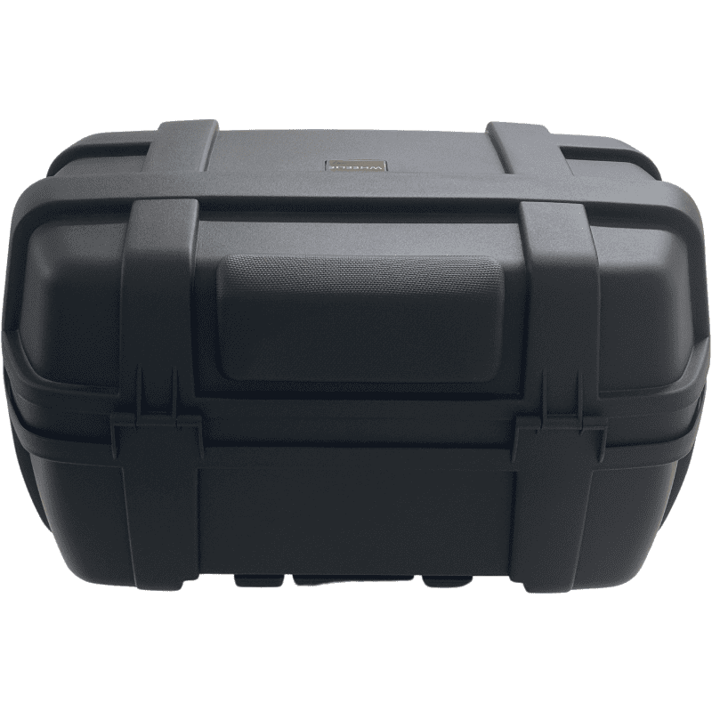 WHEELIE XT760-B 50 Litre Motosiklet Arka Çanta Siyah Su Geçirmez Tak Çıkart Özellikli ABS Top Case Üniversal