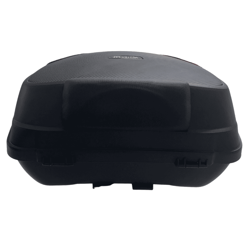 WHEELIE XT66-B 52 Litre Motosiklet Arka Çanta Siyah Su Geçirmez ABS Top Case Bagaj Üniversal