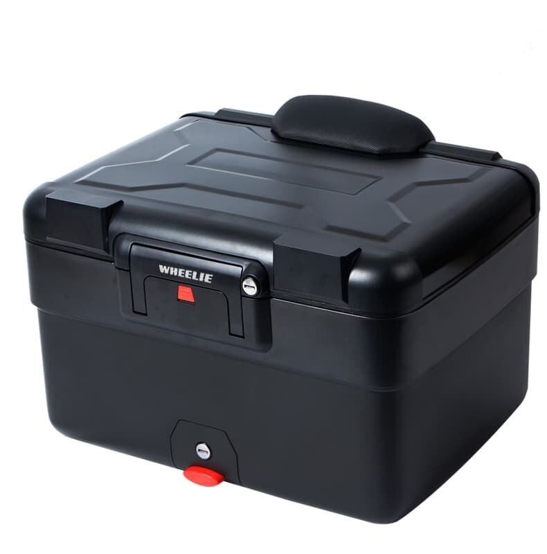 WHEELIE XT69X-B 30/40 Litre Motosiklet Arka Çanta Genişleyebilen Siyah Su Geçirmez Tak Çıkart Özellikli ABS