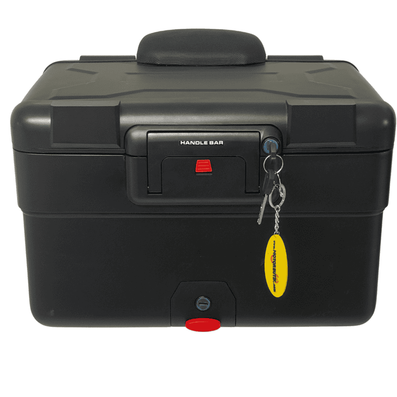 WHEELIE XT69X-B 30/40 Litre Motosiklet Arka Çanta Genişleyebilen Siyah Su Geçirmez Tak Çıkart Özellikli ABS