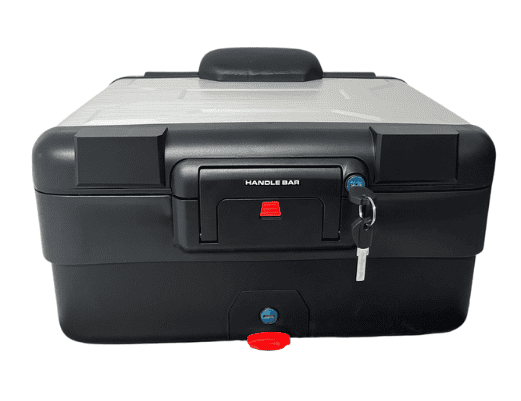 WHEELIE XT69X-S 30/40 Litre Motosiklet Arka Çanta Genişleyebilen Gümüş Su Geçirmez Tak Çıkart Özellikli ABS