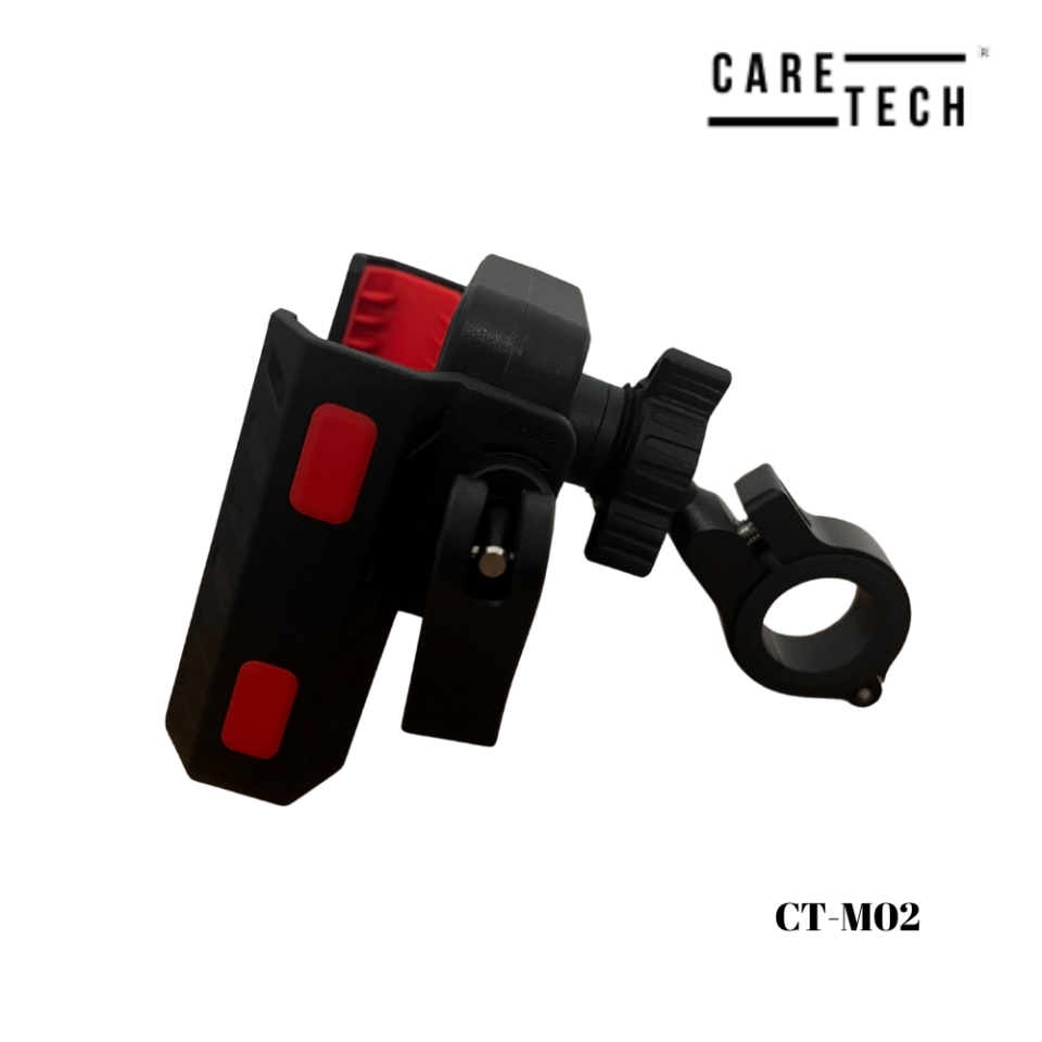 CARETECH CT-M02 Telefon Tutucu Tek Elle Kilitleme Klipsli Gidon Ayna Montaj Motosiklet Su geçirmez Üniversal