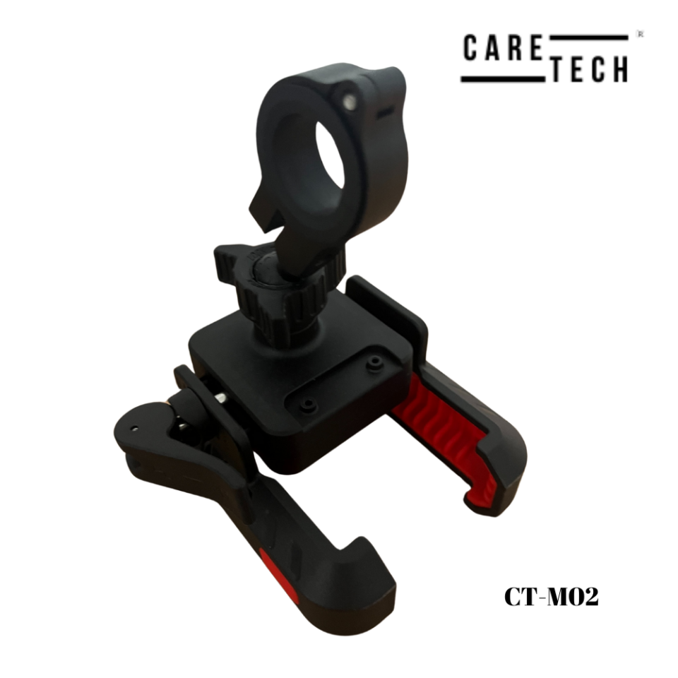 CARETECH CT-M02 Telefon Tutucu Tek Elle Kilitleme Klipsli Gidon Ayna Montaj Motosiklet Su geçirmez Üniversal