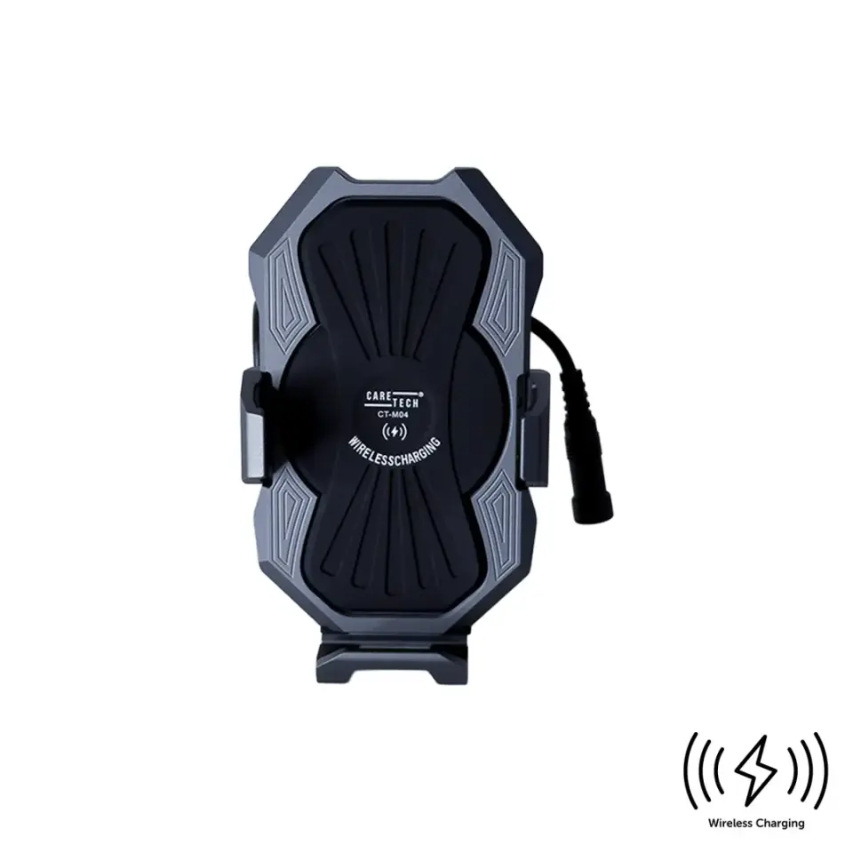 CARETECH CT-M04 Telefon Tutucu Titreşim Önleyici Modül Şarjlı Gidon Ayna Montaj Motosiklet Üniversal