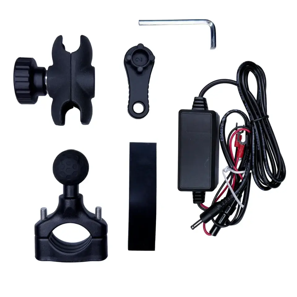 CARETECH CT-M04 Telefon Tutucu Titreşim Önleyici Modül Şarjlı Gidon Ayna Montaj Motosiklet Üniversal