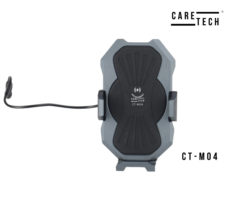 CARETECH CT-M04 15W ŞARJLI METAL MOTOSİKLET TELEFON TUTUCU