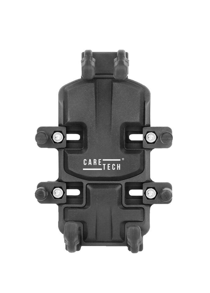 CARETECH CT-M05 Telefon Tutucu Titreşim Önleyici Motosiklet Gidon Ayna Montajlı 8 Pençeli Siyah Su geçirmez