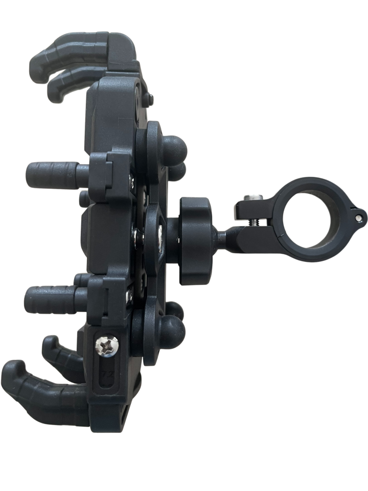 CARETECH CT-M05 Telefon Tutucu Titreşim Önleyici Motosiklet Gidon Ayna Montajlı 8 Pençeli Siyah Su geçirmez