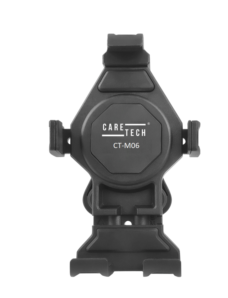 CARETECH CT-M06 Telefon Tutucu Titreşim Önleyici Aliminyum Motosiklet Gidon Ayna Montajlı Siyah Su Geçirmez