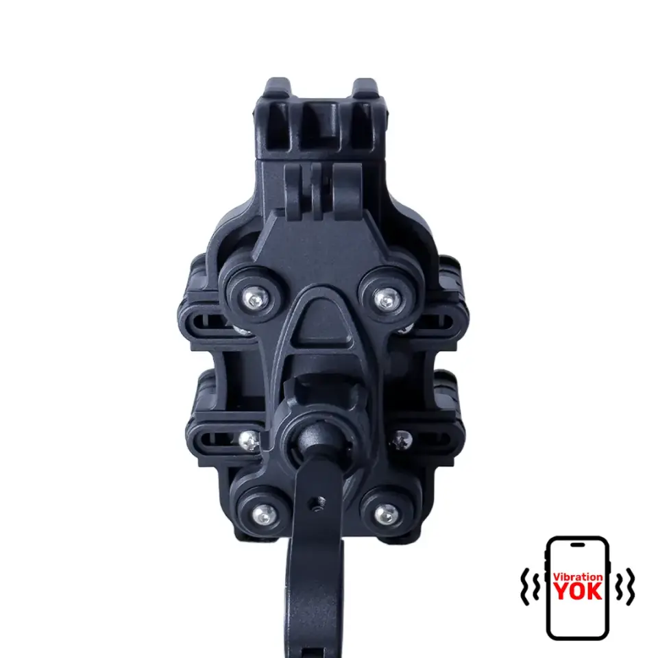 CARETECH CT-M10 Telefon Tutucu Titreşim Önleyici Motosiklet Gidon Ayna Montajlı 8 Pençeli Sabitleme Siyah