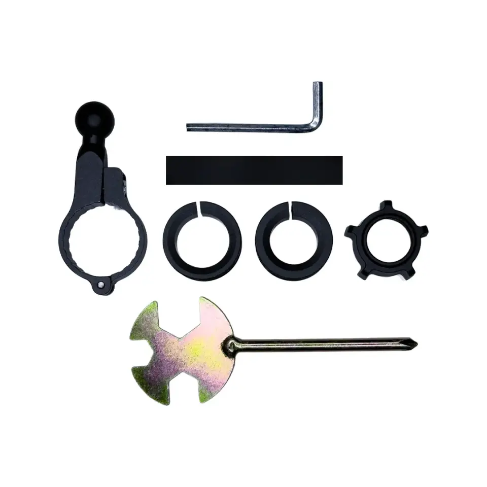 CARETECH CT-M10 Telefon Tutucu Titreşim Önleyici Motosiklet Gidon Ayna Montajlı 8 Pençeli Sabitleme Siyah