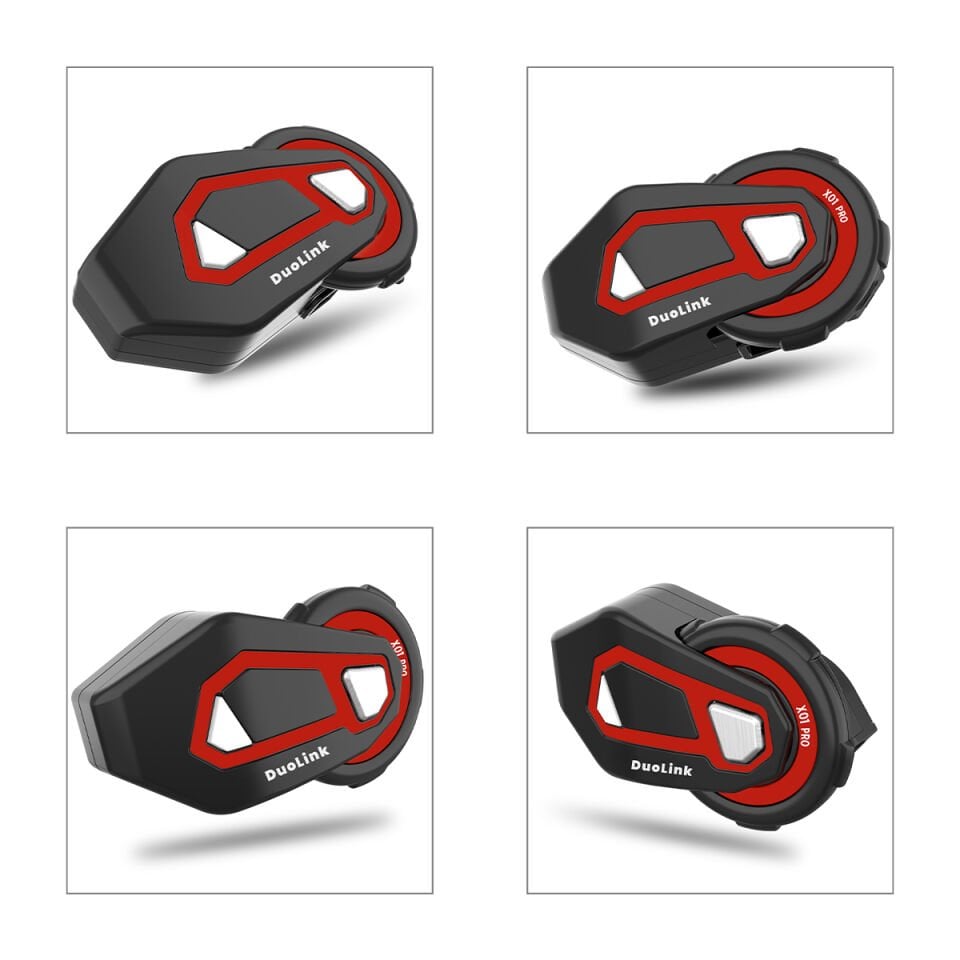 DuoLink X01 Pro İnterkom Bluetooth 6 Kişi Grup Motosiklet Kulaklık Müzik Paylaşımı Kask Intercom Sesli Yanıt