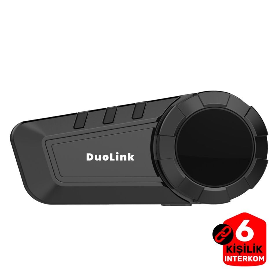 DuoLink X06 Pro İnterkom Bluetooth 6 Kişi Grup Motosiklet Kulaklık Müzik Paylaşımı Kask Intercom Sesli Yanıt