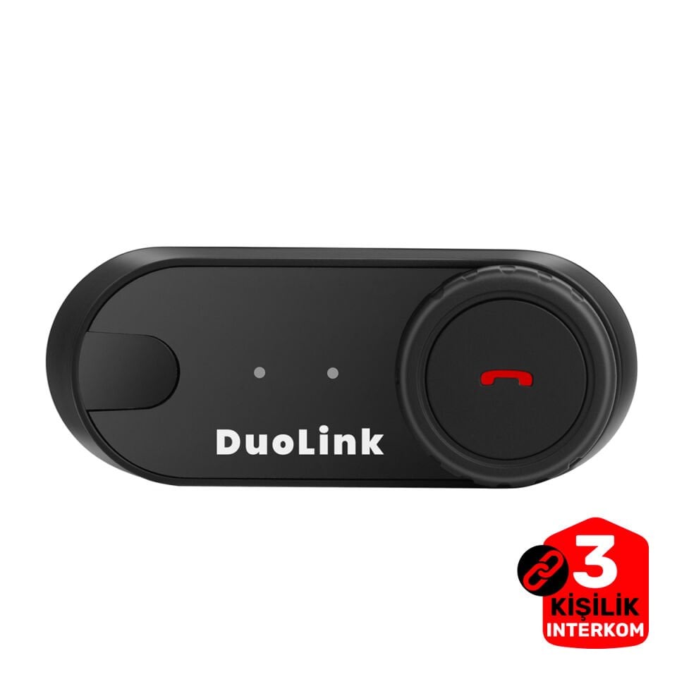 DuoLink X12 VB İnterkom Bluetooth 2-3 Kişi Grup Motosiklet Kask Kulaklık Müzik Paylaşım Intercom Sesli Yanıt