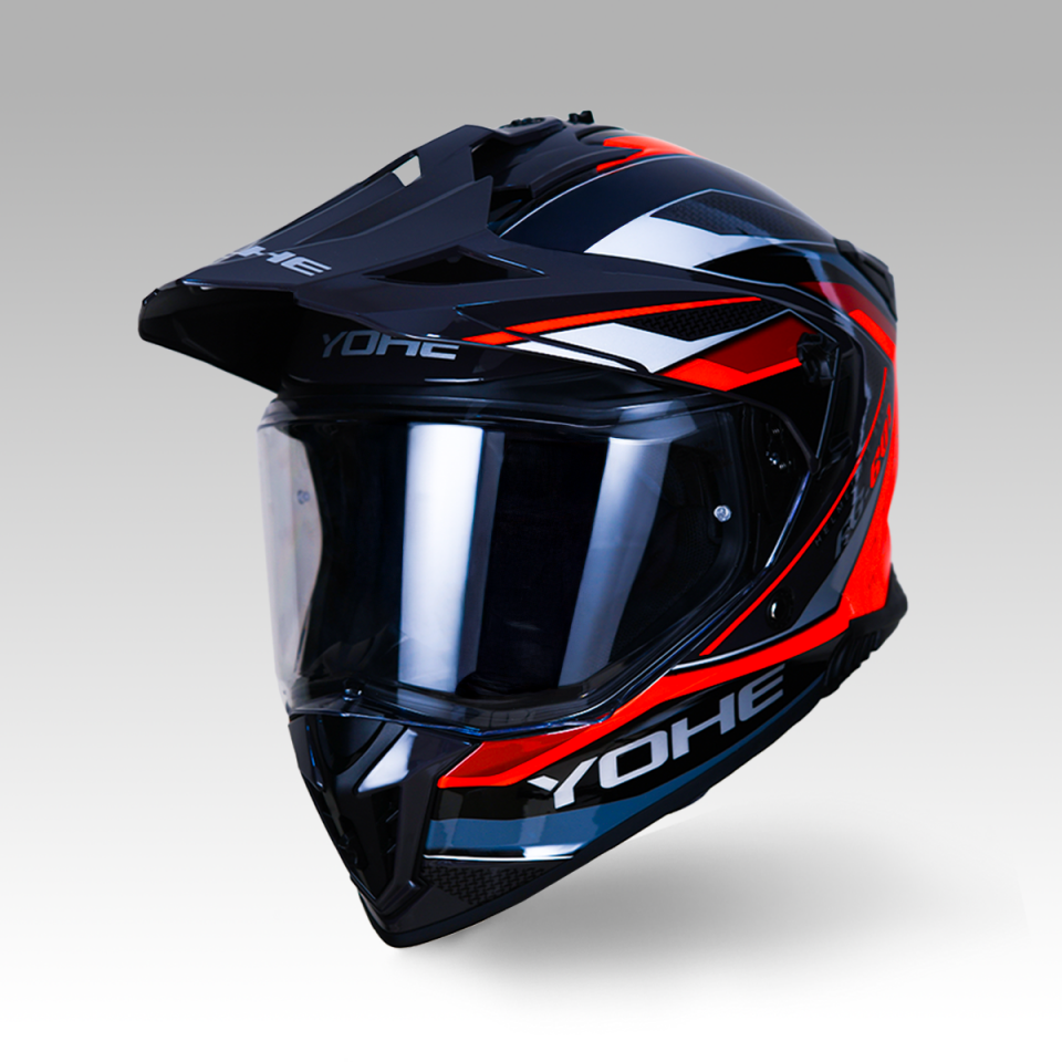YOHE FG601 Kask Full Face Motosiklet Neon Turuncu Parlak Çift Vizör Bluetooth Yuvalı ECE 22.06 MIPS