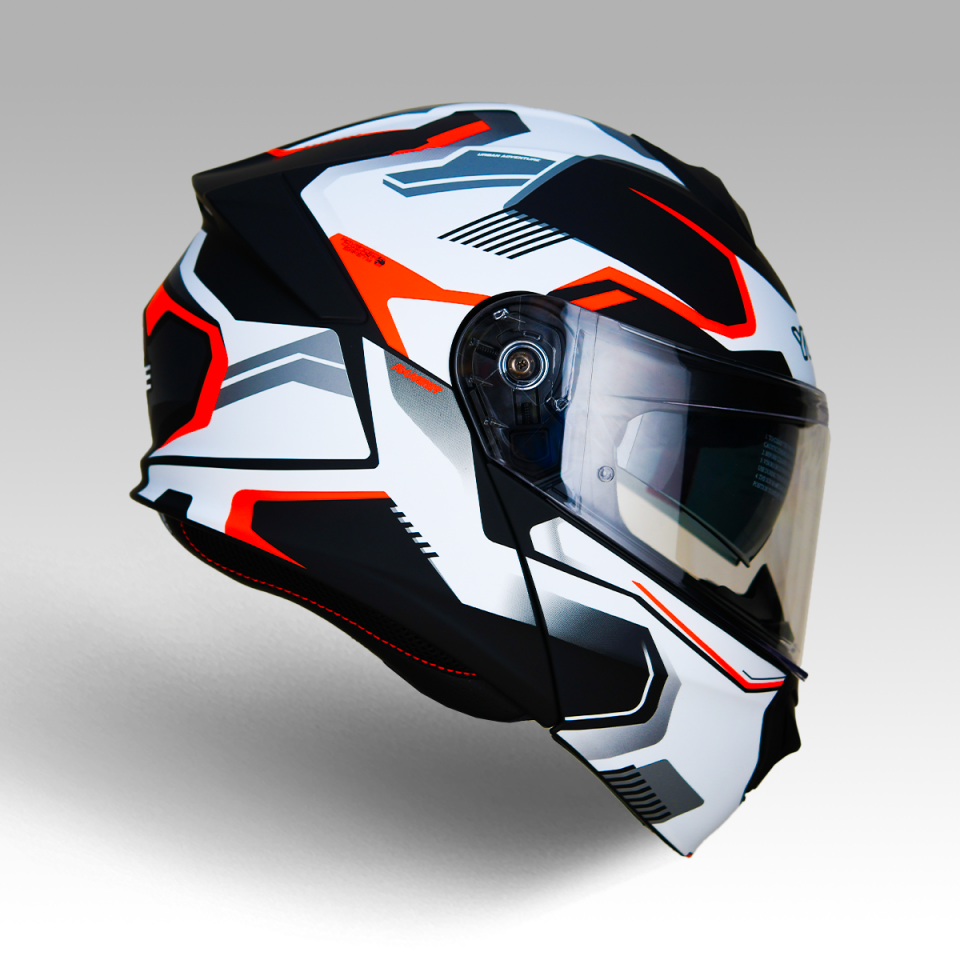 YOHE 935SV Kask Çene Açılır Motosiklet Mat Siyah Beyaz Çift Vizör UV Bluetooth Yuvalı ECE 22.06 MIPS