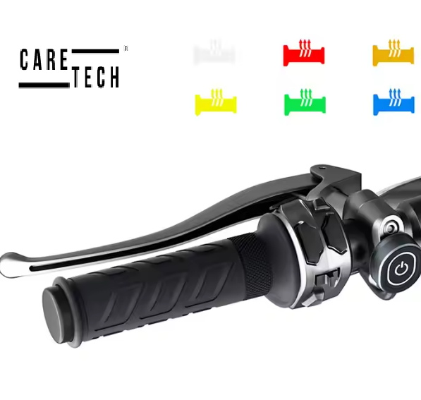 CARETECH CT-E1956 Elcik Isıtma Motosikelt 5 Kademeli Isıtmalı Geçmeli Takım Motosiklet Gidon Evrensel