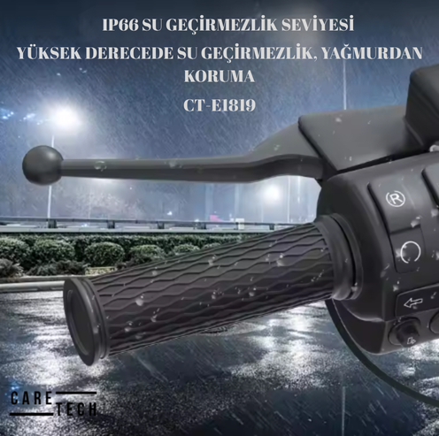 CARETECH CT-E1819 Elcik Isıtma Motosiklet 5 Kademeli Isıtmalı Geçmeli Takım Motosiklet  Gidon Evrensel