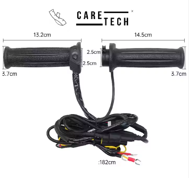 CARETECH CT-E1970 Elcik Isıtma Motosiklet 5 Kademeli Isıtmalı Geçmeli Takım Motosiklet Gidon Evrensel