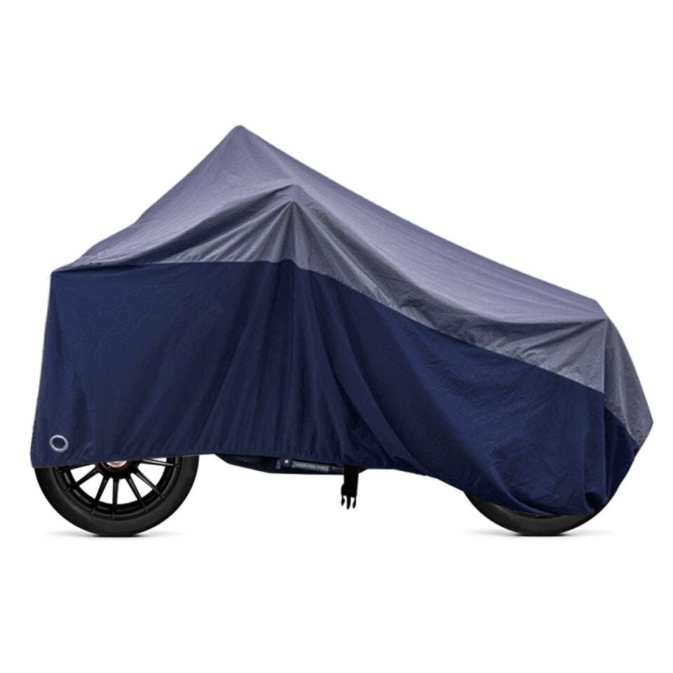 CARETECH CT-B101XL Motosiklet Branda Su Geçirmez 4 Mevsim Koruma Yıkanabilir Kalın Kumaş XL Gri/Lacivert