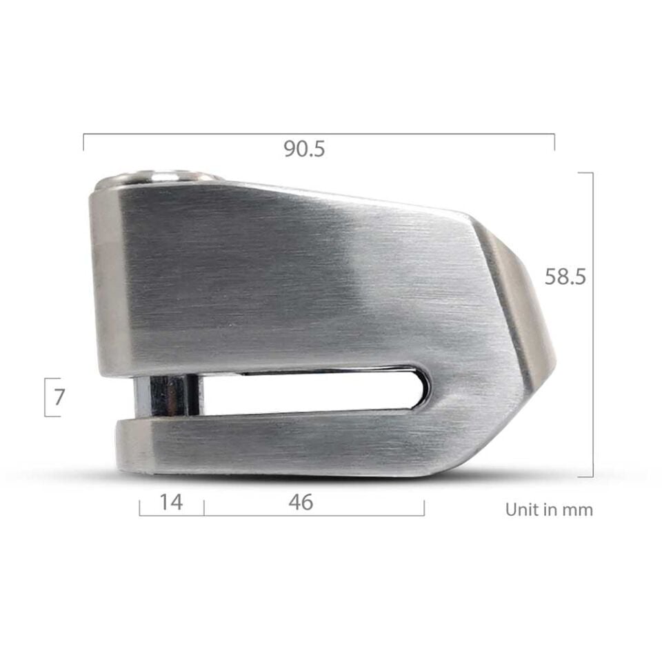 CRANNS VD14 Alarmlı Disk Kilidi Bluetooth App Kontrollü 304 Paslanmaz SRA Sertifikalı 14 mm Karbür PİM