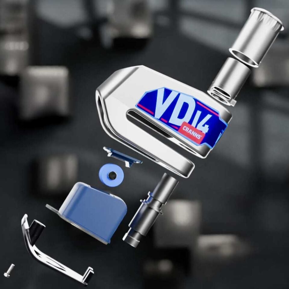 CRANNS VD14 Alarmlı Disk Kilidi Bluetooth App Kontrollü 304 Paslanmaz SRA Sertifikalı 14 mm Karbür PİM